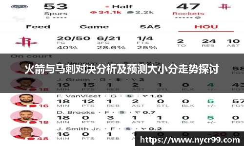 火箭与马刺对决分析及预测大小分走势探讨